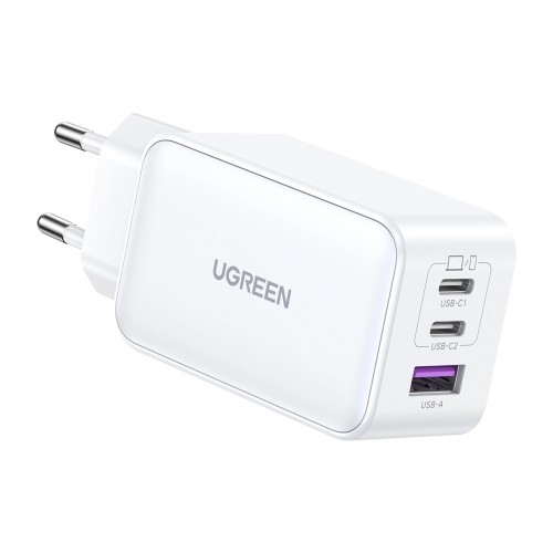 Ugreen CD244 65W USB-A | 2x USB-C GaN fast charger - white image 1