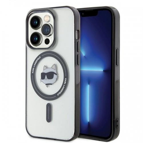 Karl Lagerfeld KLHMP15LHCHNOTK iPhone 15 Pro 6.1" transparent hardcase IML Choupette`s Head MagSafe image 1