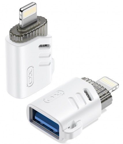 XO adapter USB-Lightning OTG, white (NB256A) image 1