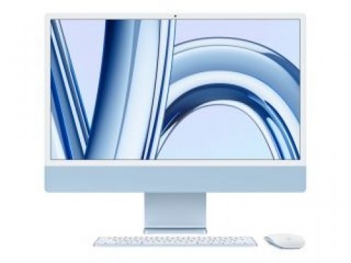 Apple  
         
       iMac 24” 4.5K Retina,   M3 8C CPU, 10C GPU/8GB/256GB SSD/Blue/INT image 1