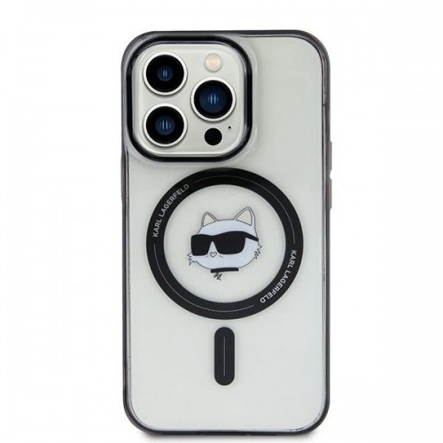 Original Pouch KARL LAGERFELD IML Choupette`s Head Magsafe KLHMP15MHCHNOTK for Iphone 15 Plus Transparent image 1