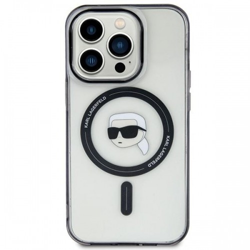 Karl Lagerfeld KLHMP15MHKHNOTK iPhone 15 Plus 6.7" transparent hardcase IML Karl`s Head MagSafe image 1