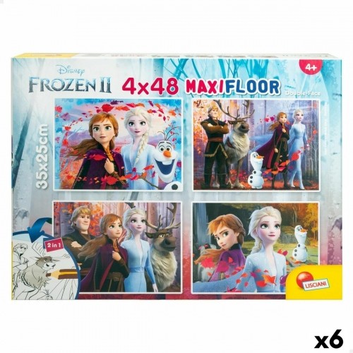 Детский паззл Frozen Двухстороннее 4 в 1 48 Предметы 35 x 1,5 x 25 cm (6 штук) image 1