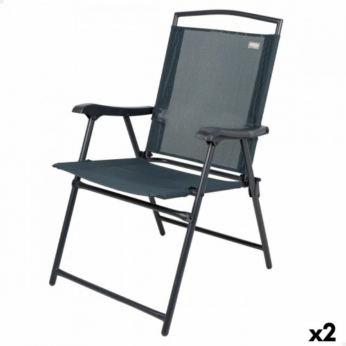 Saliekamais Krēsls Aktive Pelēks 46 x 92 x 62 cm (2 gb.) image 1