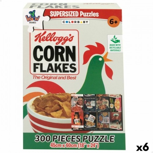 Puzle un domino komplekts Kellogg's Corn Flakes 300 Daudzums 45 x 60 cm (6 gb.) image 1