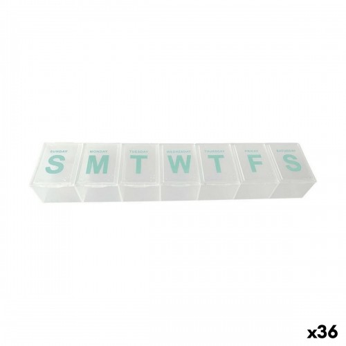 Bigbuy Home Коробочка для таблеток 7 дней 22,8 x 4,8 x 2,5 cm  (36 штук) image 1