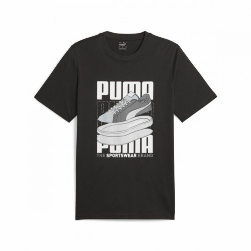 Vīriešu Krekls ar Īsām Piedurknēm Puma Graphiccs Sneaker Melns image 1