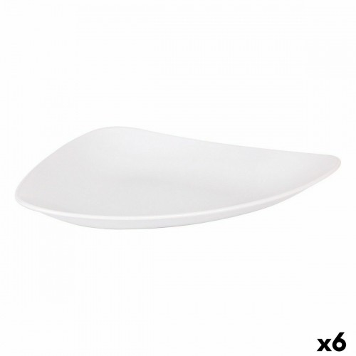 Плоская тарелка Inde Vedone Фарфор Белый 31 x 25 x 4 cm (6 штук) image 1