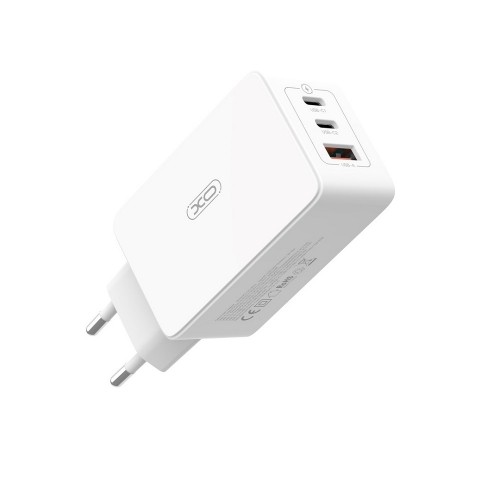XO wall charger CE13 PD QC 3.0 65W 1x USB 2x USB-C white image 1