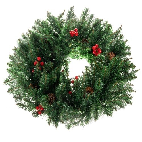 Ruhhy Christmas Decoration Door Wreath Decorative Ornamental Ornament 60cm Thick XXL (16944-0) image 1