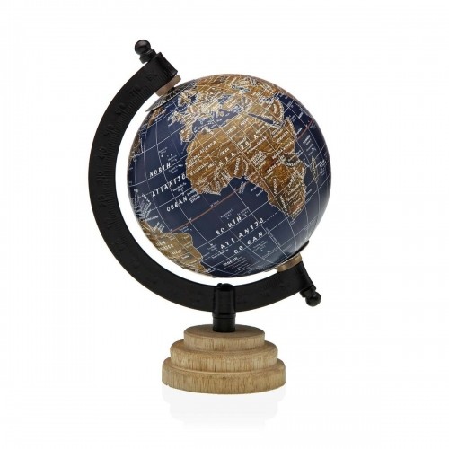 Земной глобус Versa Чёрный Акрил Деревянный 10 x 18 x 12 cm image 1