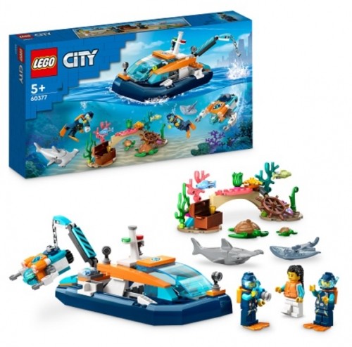 LEGO City 60377 Explorer Diving Boat Конструктор image 1