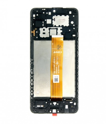 For_samsung LCD display + Touch Unit + Front Cover for Samsung A127F Galaxy A12 Black image 1