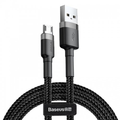 Baseus Cafule 2.4A 1m Micro USB cable (grey/black) image 1