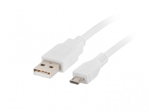 Lanberg CA-USBM-10CC-0018-W USB cable 1.8 m USB 2.0 Micro-USB B USB A White image 1