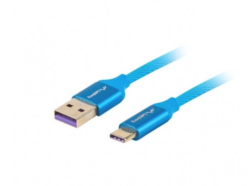 Lanberg CA-USBO-21CU-0010-BL USB cable 1 m USB 2.0 USB A USB C Blue image 1