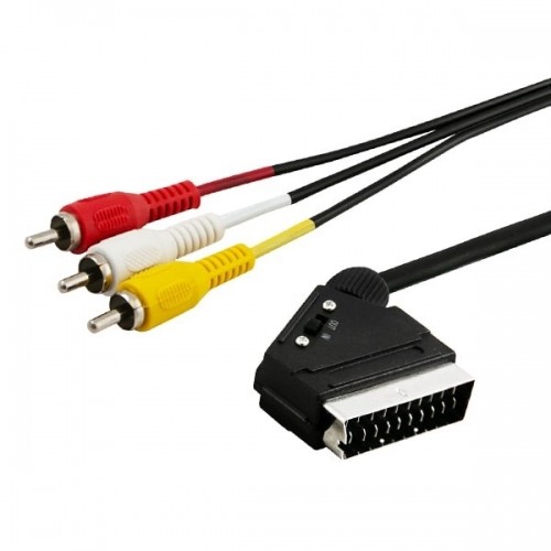 SAVIO Audio/video SCART – 3xRCA (CINCH) cable 2m CL-133 Black image 1