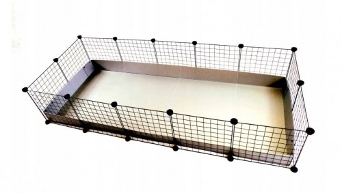 C&C modular cage 5x2 pig rabbit hedgehog silver 180 x 75 x 37 cm image 1