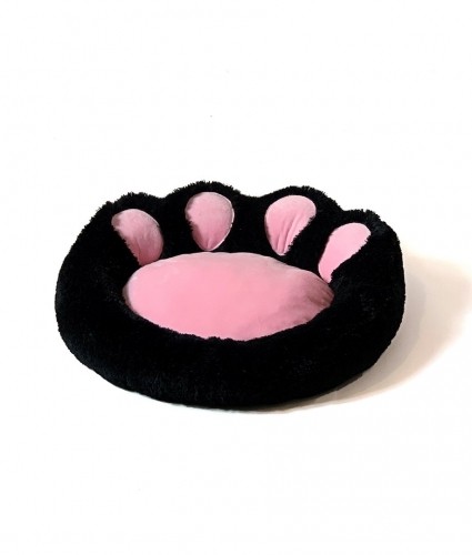 GO GIFT Dog and cat bed L - black-pink - 55x55 cm image 1