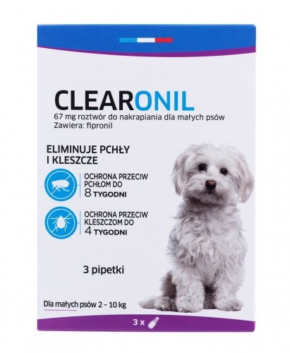 FRANCODEX Clearonil Small breed -  anti-parasite drops for dogs - 3 x 67 mg image 1