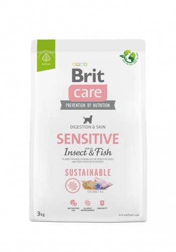 BRIT Care Dog Sustainable Sensitive Insect & Fish - dry dog food - 3 kg image 1