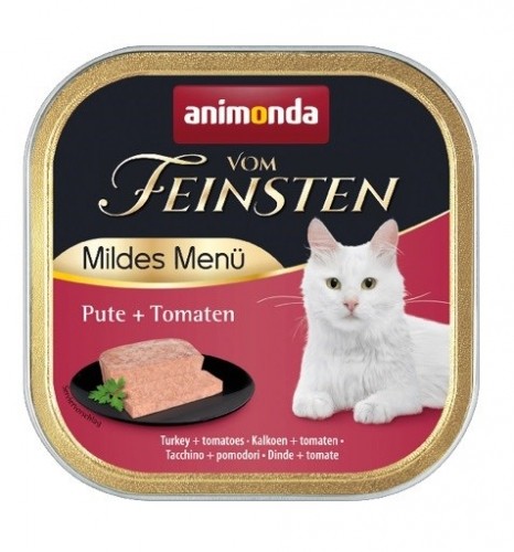 ANIMONDA vom Feinsten Mildes Menu Turkey with tomatoes - wet cat food - 100 g image 1