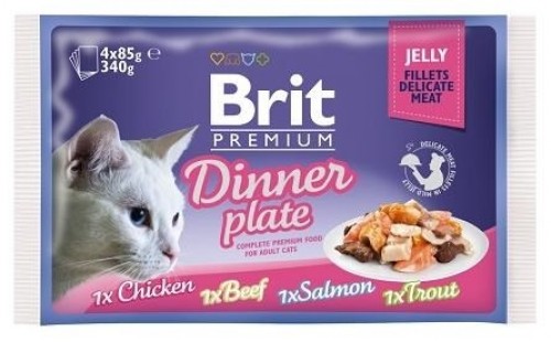 BRIT Premium Cat Jelly Fillet dinner plate - wet cat food - 4x85g image 1
