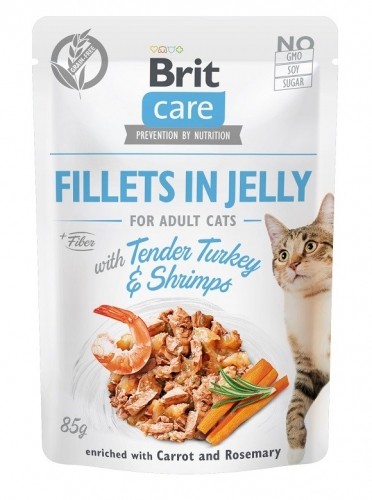 BRIT Care Fillets in Jelly - turkey and shrimp jelly - wet cat food - 85 g image 1