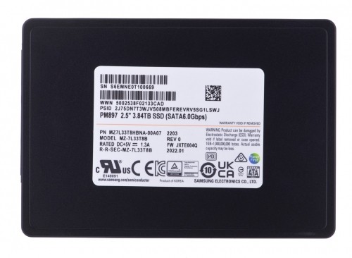 Samsung Semiconductor SSD Samsung PM897 3.84TB SATA 2.5" MZ7L33T8HBNA-00A07 (DWPD 3) image 1