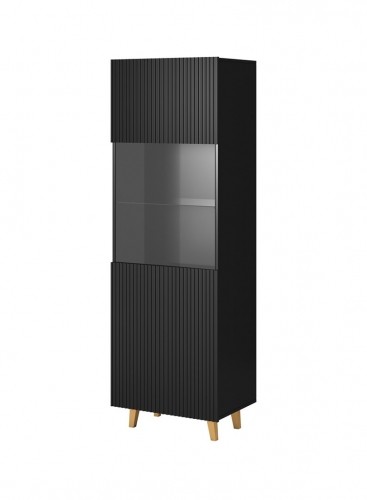 Cama Meble Display cabinet PAFOS 60x40x182 mat black image 1