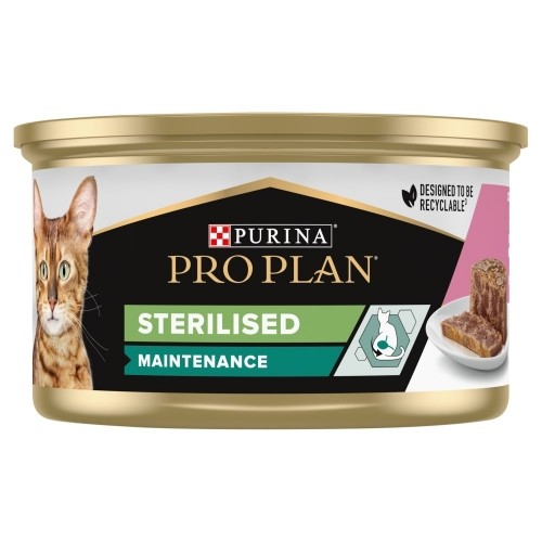 Purina Nestle PURINA Pro Plan Sterilised Pate with salmon and tuna - wet cat food - 85 g image 1