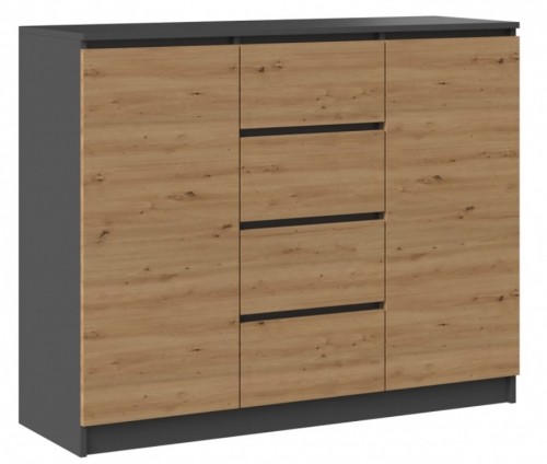 Top E Shop 2D4S chest of drawers 120x40x97 cm, anthracite/artisan image 1
