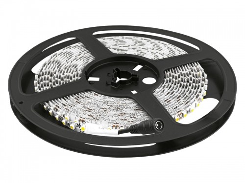 LED virtene 24 V, 5 m, ūdensizturīga, balta dienas gaisma, balta pamatne, 300 LED. image 1