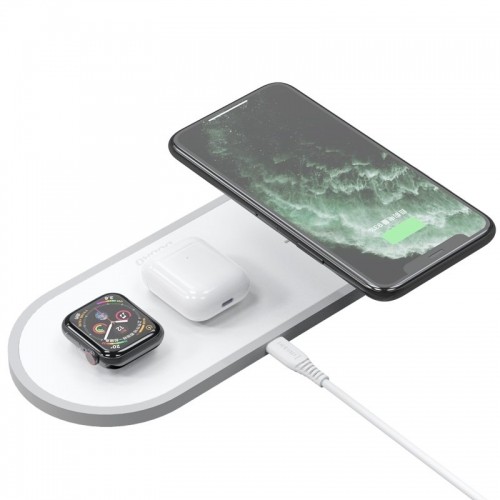 Dudao 3in1 Qi Wireless Charger for Phone | AirPods | Apple Watch 38mm white (A11 white) image 1