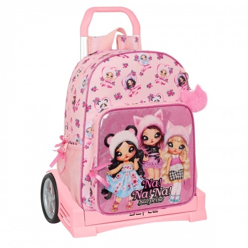 Школьный рюкзак с колесиками Na!Na!Na! Surprise Fabulous Розовый 33 x 42 x 14 cm image 1