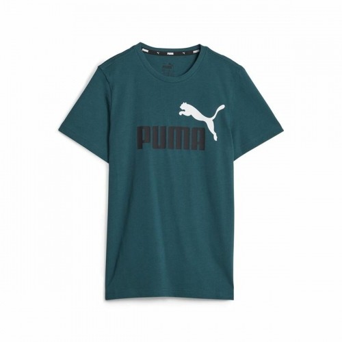 Krekls ar Īsām Piedurknēm Bērniem Puma Ess+ 2 Col Logo Tumši zaļš image 1