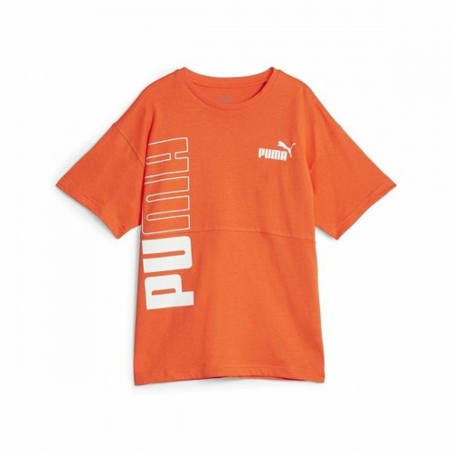 Krekls ar Īsām Piedurknēm Bērniem Puma Power Colorblock Tumši oranža image 1