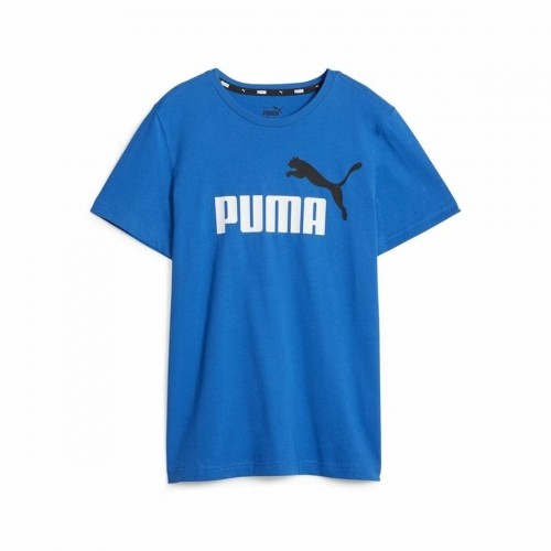 Детский Футболка с коротким рукавом Puma Ess+ 2 Col Logo Синий image 1