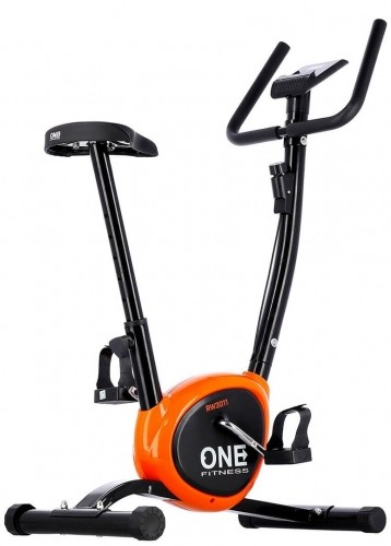 One Fitness mechanisches Fahrrad RW3011 schwarz und orange image 1