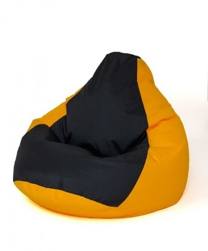 Go Gift Sako bag pouffe Pear yellow-black XXL 140 x 100 cm image 1