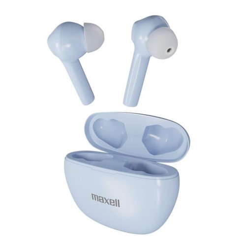 Maxell Dynamic+ wireless headphones with charging case Bluetooth blue image 1