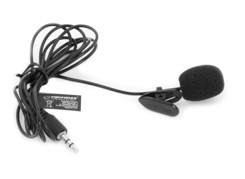 Esperanza EH178 Microphone with clip Black image 1