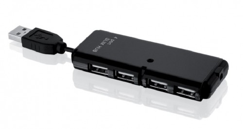 iBox IUHT008C interface hub USB 2.0 480 Mbit/s Black image 1