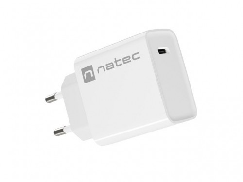 NATEC NETWORK CHARGER RIBERA USB-C 20W PD WHITE image 1