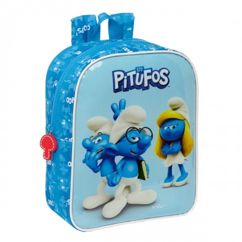 Bērnu soma Los Pitufos Zils 22 x 27 x 10 cm image 1