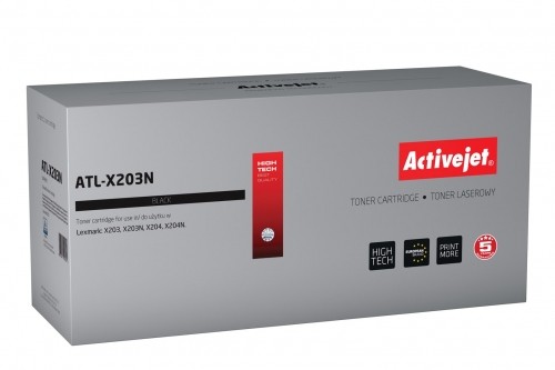 Activejet ATL-X203N Printer Toner for Lexmark Printer, Compatible with Lexmark X203A21G;  Supreme;  2500 pages;  black. image 1