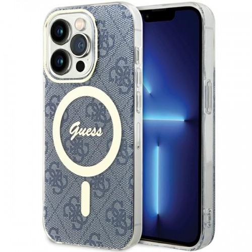 Guess GUHMP15XH4STB iPhone 15 Pro Max 6.7" niebieski|blue hardcase IML 4G MagSafe image 1