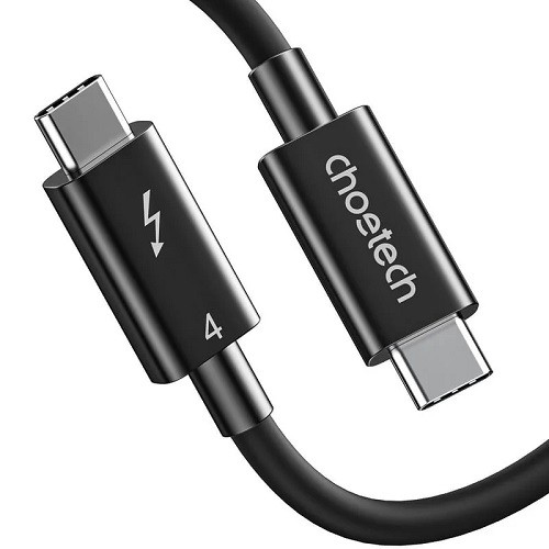 Cable CHOETECH Thunderbolt 4, USB-C to USB-C, 40Gbps, 100W, 20V/ 5A, 8K/ 60Hz, 0.8m image 1