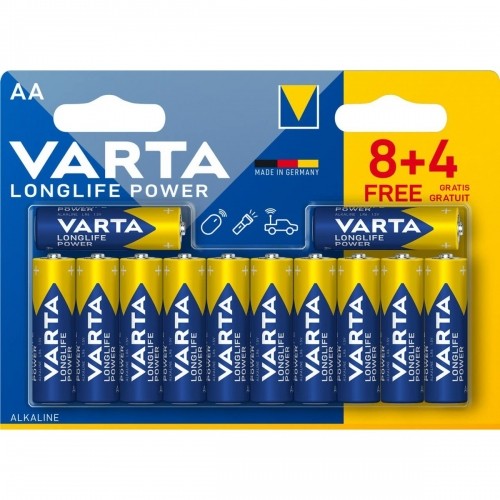 Щелочные батарейки Varta Longlife Power AA 1,5 V (12 штук) image 1