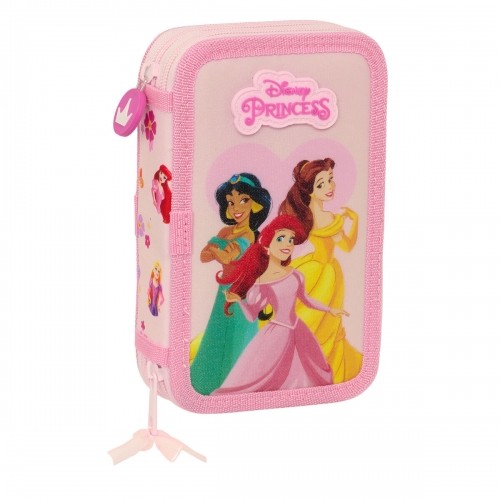 Двойной пенал Princesses Disney Summer adventures Розовый 12.5 x 19.5 x 4 cm (28 Предметы) image 1